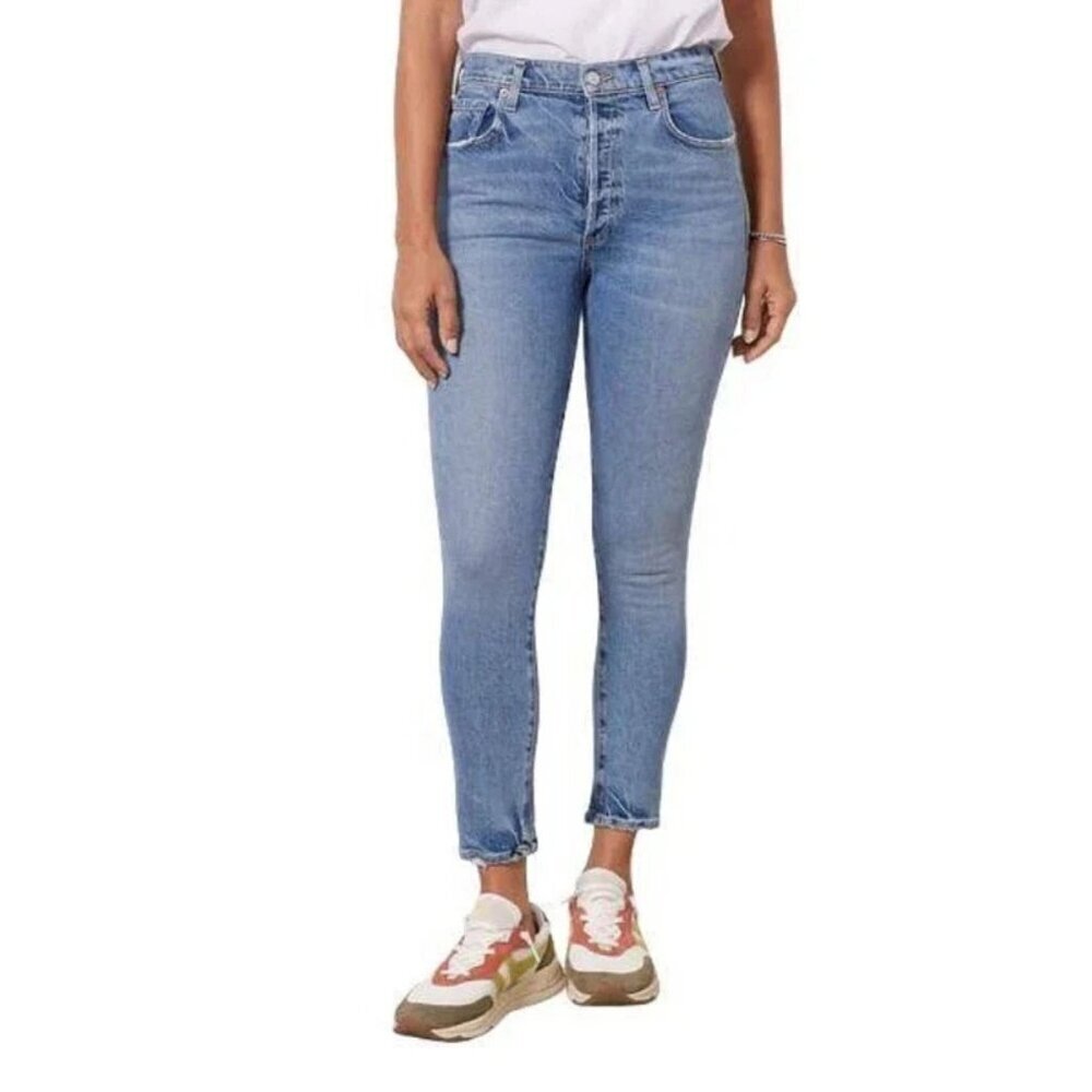 AGOLDE Blue Nico Straight Leg Button Fly Jeans Size 27 - 23056
